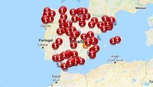 Mapa de los premios Loter�a de Navidad 2019